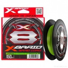 Шнур YGK X-Braid Braid Cord X8 150m Chartreuse #2.0, 0.235мм, 35lb, 15.8кг